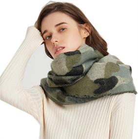 img 4 attached to 🧣 Pashmina Camouflage Blanket for Women: Handmade Outdoor Accessories