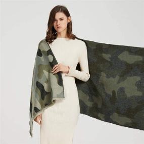 img 2 attached to 🧣 Pashmina Camouflage Blanket for Women: Handmade Outdoor Accessories