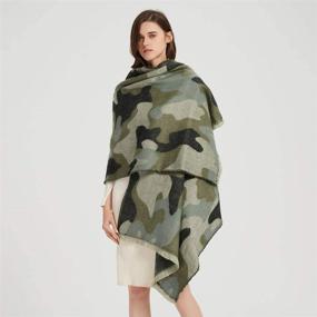 img 3 attached to 🧣 Pashmina Camouflage Blanket for Women: Handmade Outdoor Accessories