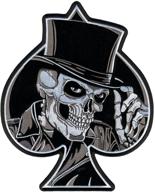 🎩 hot leathers ppa6050 top hat skull patch - 4x5 dimensions logo