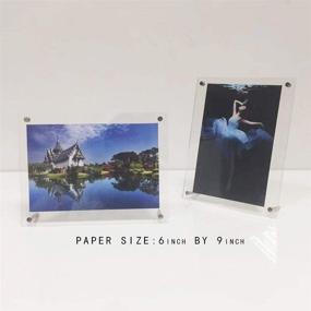 img 3 attached to HESIN 2 Pack Acrylic Picture Frame for A5 Paper - Tabletop & Wall Mount Display Stand - 6x9 Frame Inside - Certificate, Artwork, Photos Display - (2 Pack)