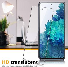 img 3 attached to 📱 [4 упаковки] Защитное стекло UniqueMe Tempered Glass Screen Protector для Samsung Galaxy S20 FE 5G/Fan Edition 5G - подходит для чехлов, твердость 9Н, простая установка с помощью рамки, высокое разрешение и отсутствие пузырей