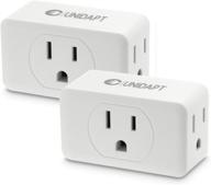 unidapt 3 outlet wall adapter - multi plug outlet extender | grounded wall tap power plug expander for home office, dorm essentials - 2-pack logo