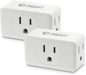 img 4 attached to Unidapt 3 Outlet Wall Adapter - Multi Plug Outlet Extender | Grounded Wall Tap Power Plug Expander for Home Office, Dorm Essentials - 2-Pack