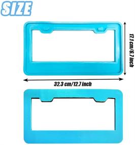img 3 attached to 🔵 Transform DIY Jewelry Craft Making with the License Plate Frame Silicone Mold: Car Accessories (Blue)