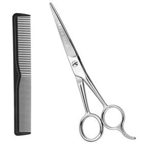 img 4 attached to 💇 FCYSY 6" Hair Cutting Scissors Hair Shears - Professional Barber Sharp Hairdressing Shears with Comb - For Women and Men