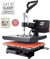 co-z professional 360 swing-away heat press machine for shirt, phone case, 🔥 mouse pad, tote bag, pillow case, coasters, puzzles, tiles and more (12x10 inch) logo