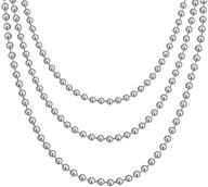 💎 durable and shinny stainless steel chain necklace: 10 feet bead necklace with 1.5mm chain, includes 10pcs connectors - perfect for jewelry making logo