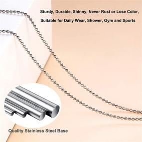 img 2 attached to 💎 Durable and Shinny Stainless Steel Chain Necklace: 10 Feet Bead Necklace with 1.5MM Chain, Includes 10pcs Connectors - Perfect for Jewelry Making
