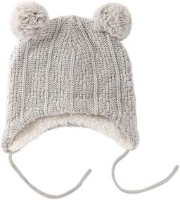 img 3 attached to LLmoway Toddler Fleece Winter Earflap Boys' Hat & Cap Accessories