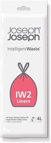 img 4 attached to 🗑️ Сумки Joseph Joseph Intelligent IW2 Bin Liners: Специальная посадка, 100% Биоразлагаемые сумки для ведра пищевых отходов - Набор из 50шт.