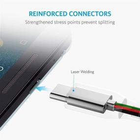 img 1 attached to 🔴 Кабель Anker Powerline+ USB-C к USB 3.0 (6 футов) - Высокая прочность, плетеный кабель для зарядки Samsung Galaxy S10, S9, Huawei P10, P9, Sony XZ, HTC 10 и других устройств (красный)