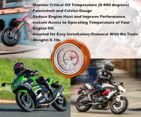 img 3 attached to 🔥 Enhance Performance with Summit Motorcycle Oil Cap: Built-in Temperature Gauge - For Honda, Kawasaki, Suzuki, Yamaha, DUCATI, and TRIUMPH Models