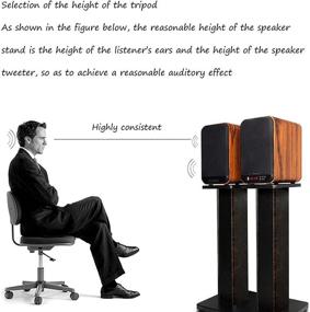 img 1 attached to 🔊 MAYQMAY 31.49 Inch Wood Speaker Stands: Enhance Your Home Theater Audio Experience!