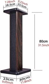 img 3 attached to 🔊 MAYQMAY 31.49 Inch Wood Speaker Stands: Enhance Your Home Theater Audio Experience!