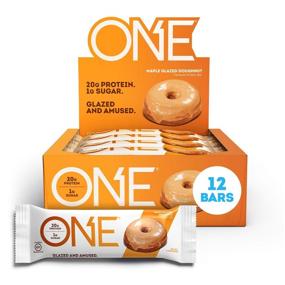 img 1 attached to 🍁 ONE Protein Bar, Maple Glazed Doughnut Flavor, 2.12 oz., Gluten-Free Protein Bar with 20g High Protein and 1g Low Sugar, Guilt-Free Snacking for Healthy Diets