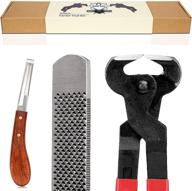 🐴 hoofere farrier tool kit: hoof rasp, hoof nippers, hoof knife 3 in 1 set for farriers, veterinarians, and horsemen - professional grade logo