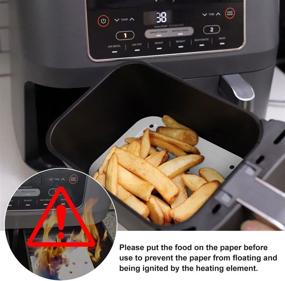 img 1 attached to 🔥 Enhance Your Ninja Foodi Dual Air Fryer Experience with AIEVE Air Fryer Accessories: 100Pcs Liners, DIY Stickers, and Silicone Basket Mat Compatible with Ninja DZ201 Air Fryer Ninja Double (Upgraded)