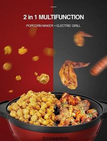 img 3 attached to 2-in-1 Popcorn Machine Popper, 6 Quart/24 Cup, Nonstick Plate, 850W Electric Stirring with Quick-Heat Technology, Cool Touch Handles, Thicken Transparent Cover, Dishwasher Safe