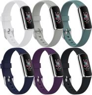 📿 sunnyson 8 pack bands compatible with fitbit luxe: adjustable replacement wristbands for men and women - small size logo