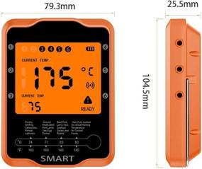 img 1 attached to 🔥 Bademan Wireless Digital Meat Thermometer - Smart Remote Cooking Thermometer with 6 Waterproof Probes for BBQ Meat Grilling, Smoking, and Kitchen
