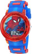 ⌚ marvel boys' quartz watch with blue plastic strap, model spd4464, size 20 logo