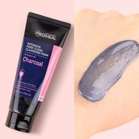 img 1 attached to 🧼 MEDIHEAL Charcoal Intensive Pore Clean Cleansing Foam 150ml (5 fl.oz.) - Charcoal-Infused Facial Foam Cleanser for Deep Pore Cleanse, Sebum Control, and Skin Waste Removal