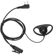 yolipar single-wire earpiece surveillance kit - compatible with baofeng, btech, kenwood, arcshell ar-5 walkie talkie - ptt mic d-shaped clip-ear headset logo