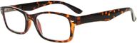 👓 eyekepper tortoise reading glasses +1.25 with spring hinges & case – stylish eyewear for clear vision logo