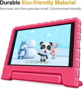 img 2 attached to 📱 Fintie Shockproof Case for Onn. 8" Tablet Pro (Model: 100003561) - Kids Friendly Lightweight Convertible Handle Stand Protective Cover for Onn Pro 8-inch Android Tablet (Magenta)