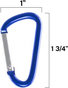 img 1 attached to 🔒 PARACORD PLANET 40mm Durable Aluminum Mini Carabiner: Assorted Colors and Pack Sizes for Outdoor Activities and Everyday Use