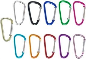 img 2 attached to 🔒 PARACORD PLANET 40mm Durable Aluminum Mini Carabiner: Assorted Colors and Pack Sizes for Outdoor Activities and Everyday Use