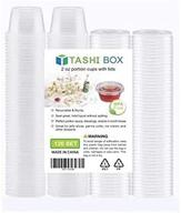 🍽️ tashibox clear 2oz-120 sets jello shot portion souffle cups with lids - perfect for lunch, snacks, and small containers logo