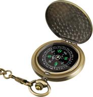 🧭 intsun retro compass – portable military survival gear for outdoor navigation, hiking, camping, riding, hunting, boating, boy scout – fluorescent glow compass tools логотип