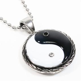 img 2 attached to Stainless Steel Black Pendant Necklace