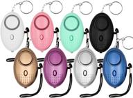 kosin safe sound personal alarm - 8 pack 140db - powerful security keychain alarm with led lights - emergency safety alarm for women, men, children, elderly logo