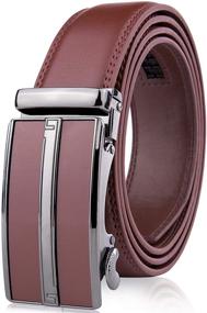 img 4 attached to Leather Ratchet Belts Men Automatic Men's Accessories for Belts