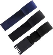 👦 stylish and convenient 3pcs interchangeable magnetic buckle belt set - ideal accessories for boys' fashionable belts logo