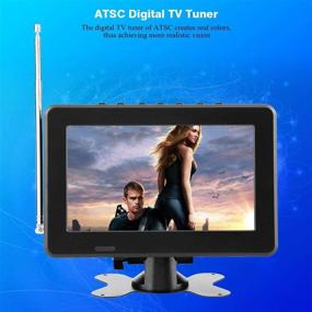 img 2 attached to 📺 Acogedor 7 inch Portable TV: HD LCD Small TV with Smart Features, Digital Tuner, FM Radio, USB & Memory Card Support