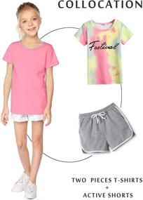 img 2 attached to 👚 Arshiner Short Sleeve Girls' Cotton Clothing: Stylish and Comfortable Attire for Girls