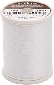 img 1 attached to 🧵 Sulky Of America 400d 30wt Cotton Thread, 500 yd, Bright White - Versatile and Long-lasting Thread for All Sewing Projects