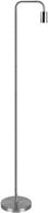 🔦 moffe industrial floor lamp - 64" tall metal standing lamp for bedroom and living room - modern minimalist design with foot switch - e26 socket(nickle) логотип