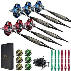 img 4 attached to 🎯 Premium Bullout Soft Tip Darts Set with Case - 18g Plastic Tip Dart Sets - Includes 12 Aluminum Shafts, O'rings, and 12 Skull Flights - Extra 60 Tips for Electronic Dart Boards