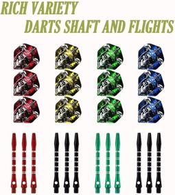 img 3 attached to 🎯 Premium Bullout Soft Tip Darts Set with Case - 18g Plastic Tip Dart Sets - Includes 12 Aluminum Shafts, O'rings, and 12 Skull Flights - Extra 60 Tips for Electronic Dart Boards