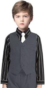 img 3 attached to Fersumm Formal Dress Vest Suits for Boys' Clothing and Sport Coats