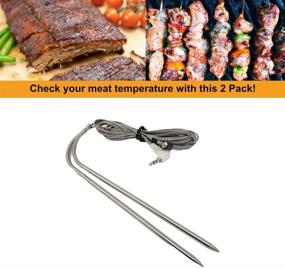 img 1 attached to 🔌 Traeger Meat Probe Replacement (2 Pack) - Compatible with Pro Controller, 3.5 MM Plug