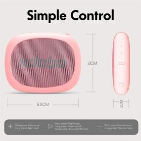 img 2 attached to Portable Bluetooth Speaker XDOBO Wireless Waterproof Mini Travel Speaker With Power Bank Outdoor Bluetooth Shower Speaker HD Sound Stereo IPX6 For Sports Pool Beach Hiking Camping (Pink)