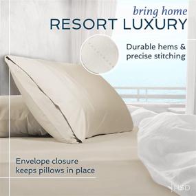 img 2 attached to 🛏 Hotel Sheets Direct Cooling Pillowcase Set – 2 Queen/Standard Bamboo Derived Covers – 20 x 30 Inch – White