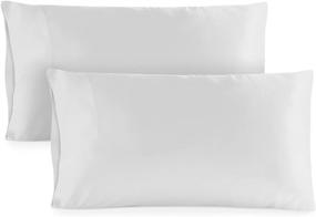 img 4 attached to 🛏 Hotel Sheets Direct Cooling Pillowcase Set – 2 Queen/Standard Bamboo Derived Covers – 20 x 30 Inch – White