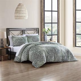 img 3 attached to 🏰 Luxurious Stone Cottage Abingdon Comforter Set: King Size in Elegant Dark Green - Exquisite Bedding for Supreme Comfort